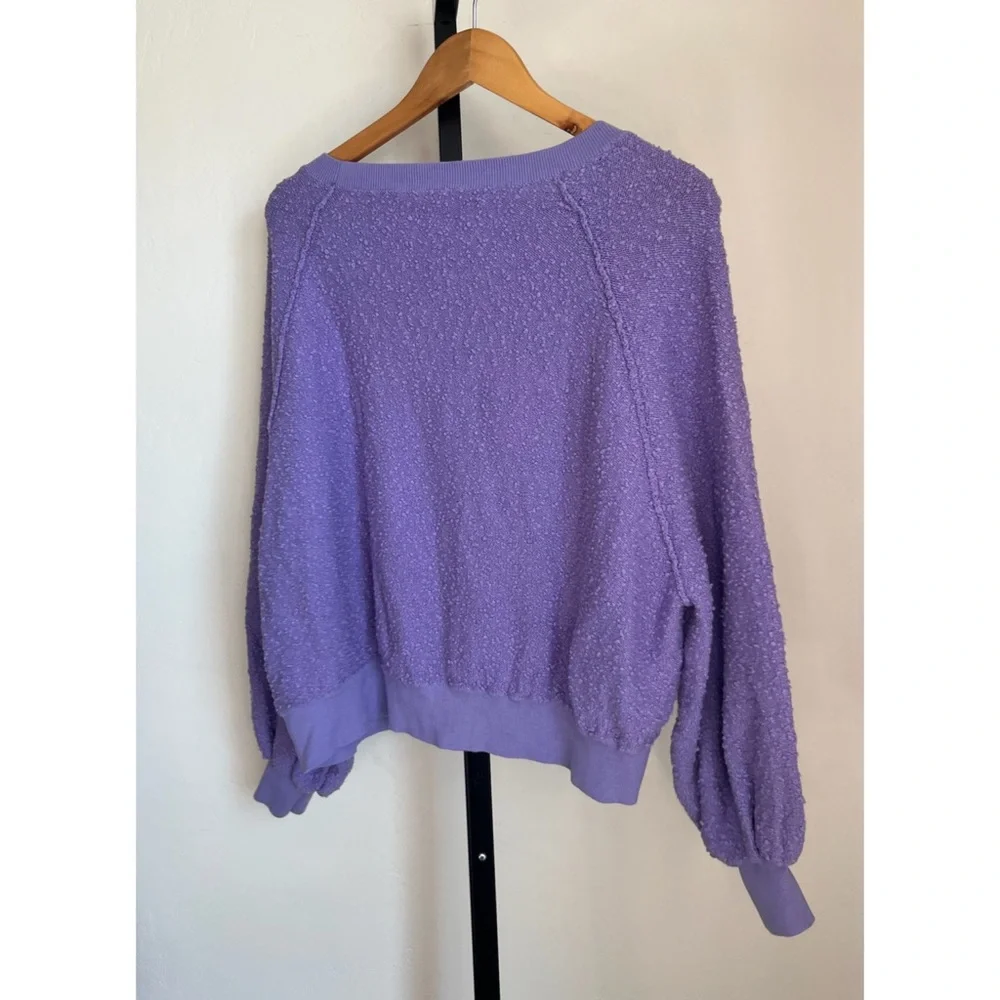 Free People Lavender Knit Sweater Small Cozy Textured